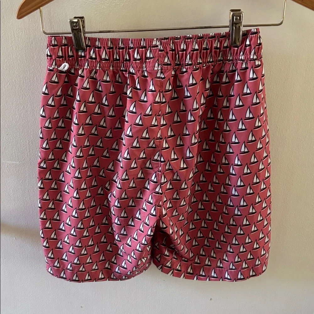 Crewcuts Sailboat Drawstring Swim Trunks, size 14